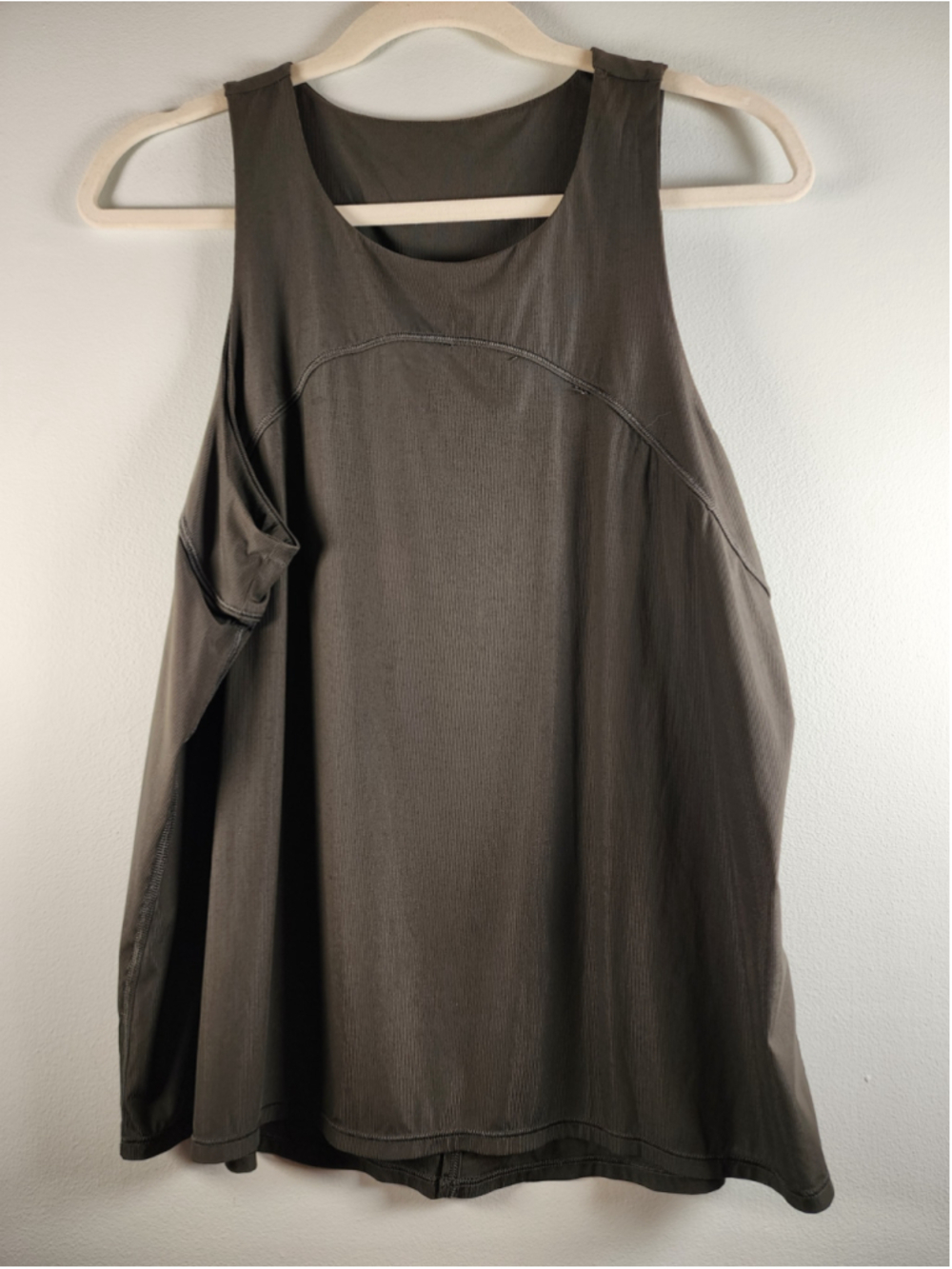 Spanx Go Lightly Ribbed Tie Back Tank XL Olive Green Dark Palm NWOT